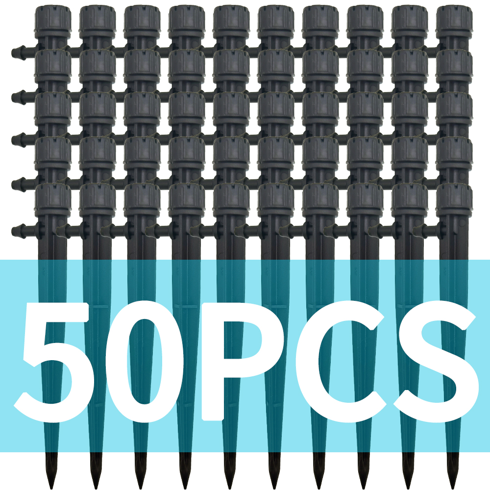 oasi irrigazione da giardino irrigazione a goccia irrigatore regolabile gocciolatore a 360 gradi inserimento a terra in forma 4/7mm tubo flessibile serre Iarda: giallo