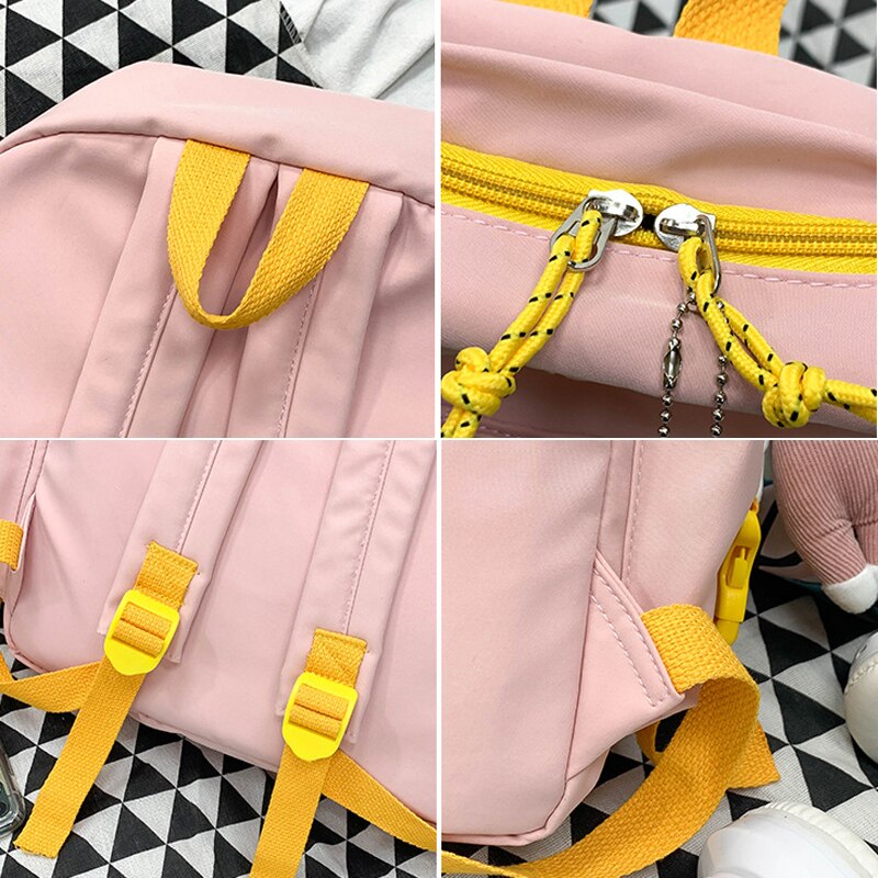 Kawaii Nylon Vrouwen Rugzak Mode Waterdichte Rugzak Voor Tienermeisjes Schooltas Leuke Student Boekentas Reizen Mochila