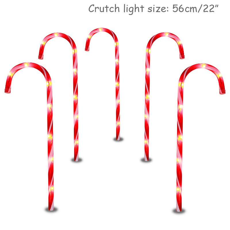 16/22inch Christmas Candy Cane Pathway Lights Year Outdoor Lights Yard Garden Home Decorations Light xmas Lights
