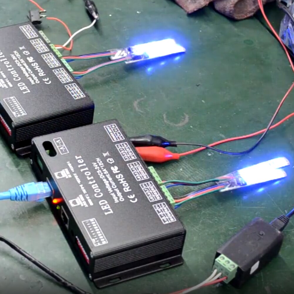 LED Strip Controller DC5V-24V 12 canali RGB DMX512 LED Controller DMX Decoder luce domestica Dimmer Driver Dropshipping convenienza