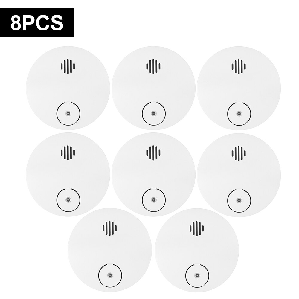 Battery-Powered Wireless Smoke Detector Photoelectric Fire Alarm Light Sound Warning Fire Safety For Home Security Alarm System