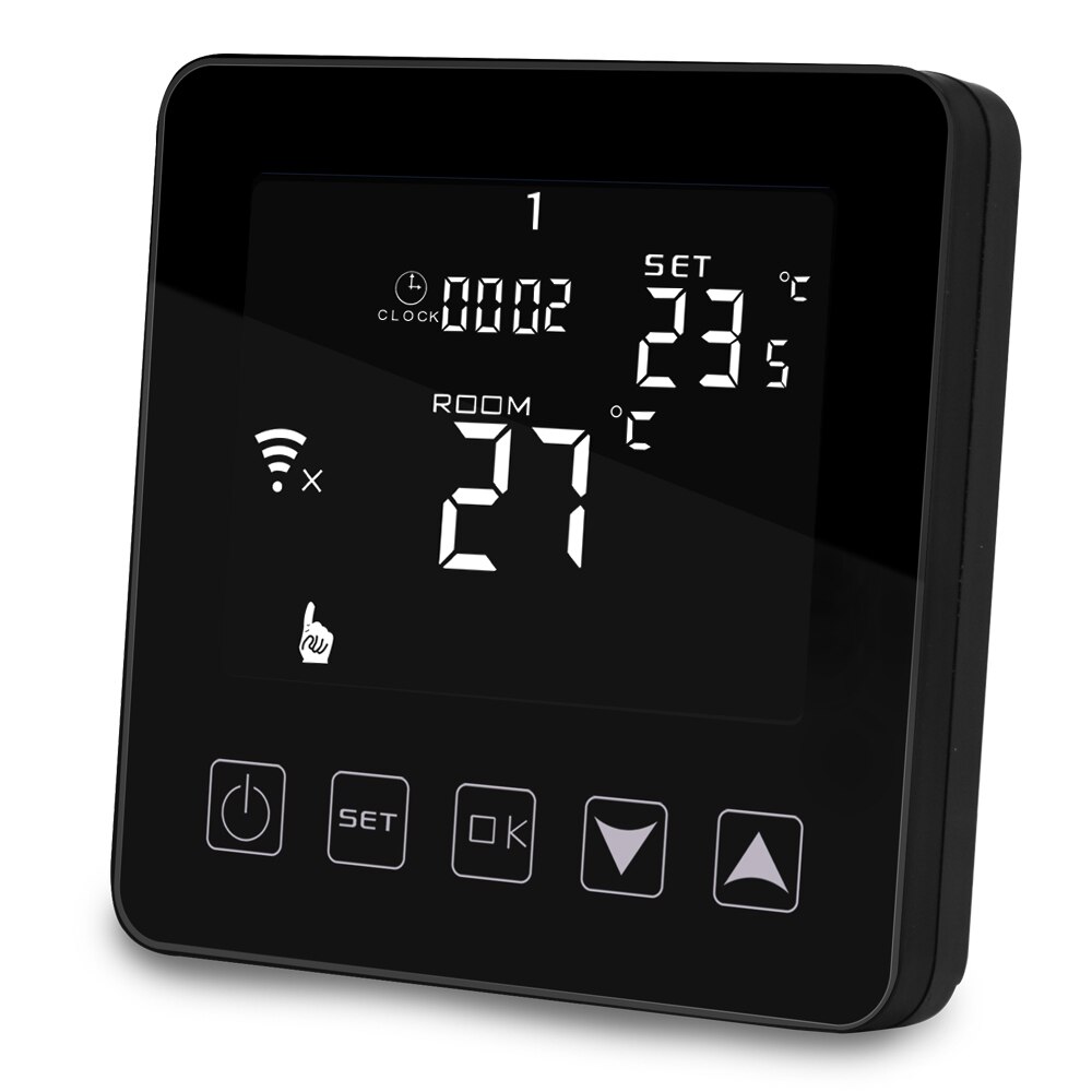 Hy08we-2 sort app wifi termostat til infrarød varmelegeme elektrisk kulstof gulvvarmefilm