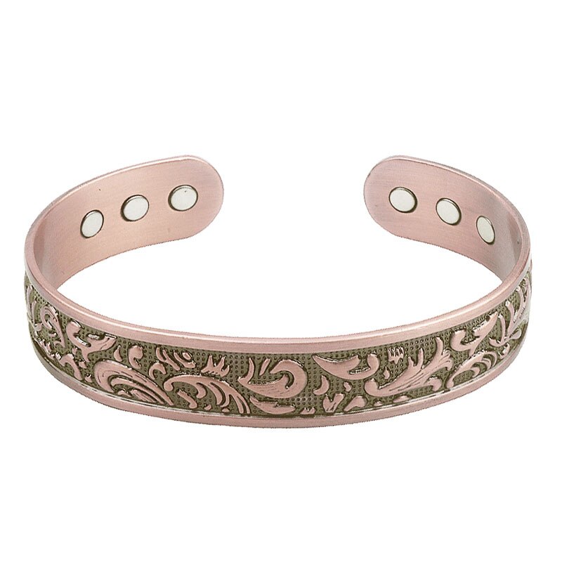 Jewelry Health Care Anti Arthritis Rheumatism Pain Relief Bio Magnetic Copper Bracelets Bangles For Women: AL1247-RoseGold