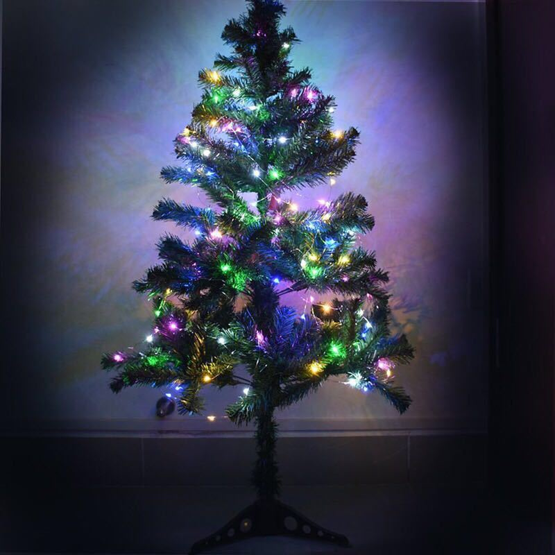 Led-solcellslampa utomhusträdgårdsljusslinga led-glitter vattentät lampa för julgransfest