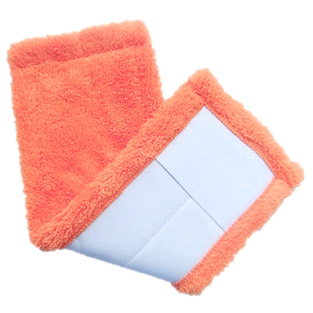 Coral Fleece Mop Cloth Head Home Cleaning Pad Coral Velet Refill Household Dust Mop Head Replacement швабра с отжимом #40: Orange