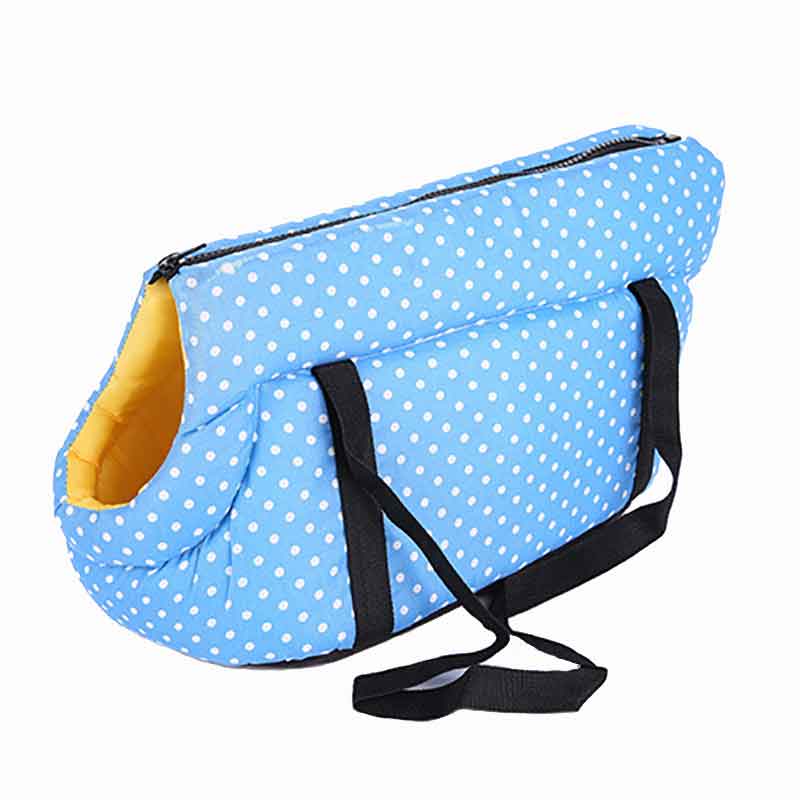 Venxuis Soft Pet Hond Schoudertassen Beschermd Rugzak Outdoor Pet Dog Carrier Puppy Reizen Voor Kleine Honden: Blue Dot / 40X25X28 CM