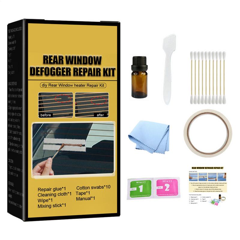 Kit de réparation de dél'offre buage de lunette arrière de voiture, bricolage, réparation rapide, kit de dégivreur de grille, chauffage fixe, lignes de verre, grille de dégivreur, accessoires de voiture