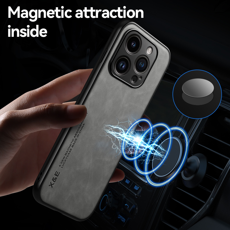 For Apple iPhone15 iPhone 15 Plus Leather Case Sheepskin Texture Back Cover Shockproof Phone Case for iPhone 15 Pro Max