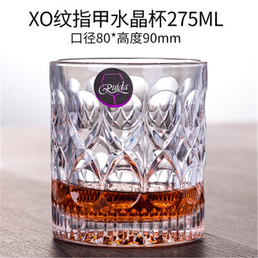Luxury Crystal Whiskey Glass Whiskey Cup Bar Beer Water and Party Hotel Wedding Glasses Household Drinkware: B