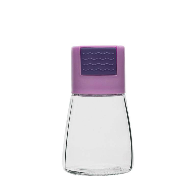 0.5g Metering Salt Shaker Push Sugar Bottle Spice Pepper Shaker Duster Salt Dispenser Seasoning Organizer Condiment Dispenser: Purple