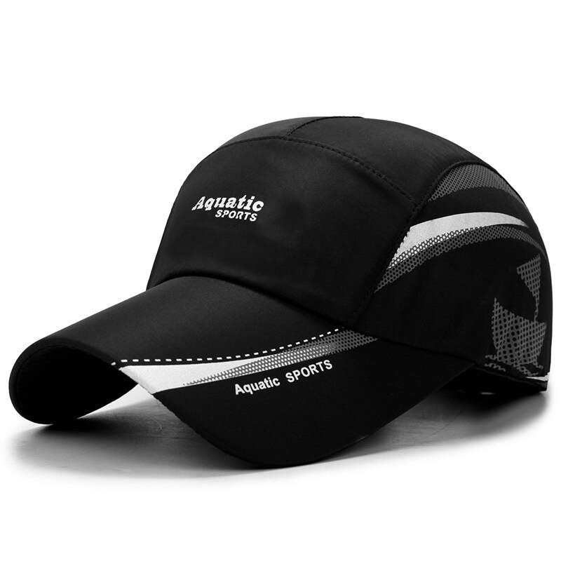 Outdoor Golf Vissen Hoeden Voor Mannen Quick Dry Waterdicht Vrouwen Mannen Baseball Caps Verstelbare Sport Zomer Zon Hoeden: 1 black