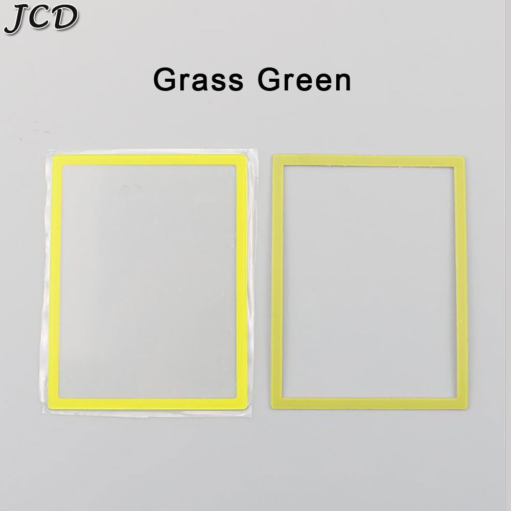 Jcd 2 stuks/partij meerkleurige bovenste lcd-schermlens plastic afdekking + onderste frame vervanging voor nintendo ds lite voor ndsl gameconsole: Grasgroen