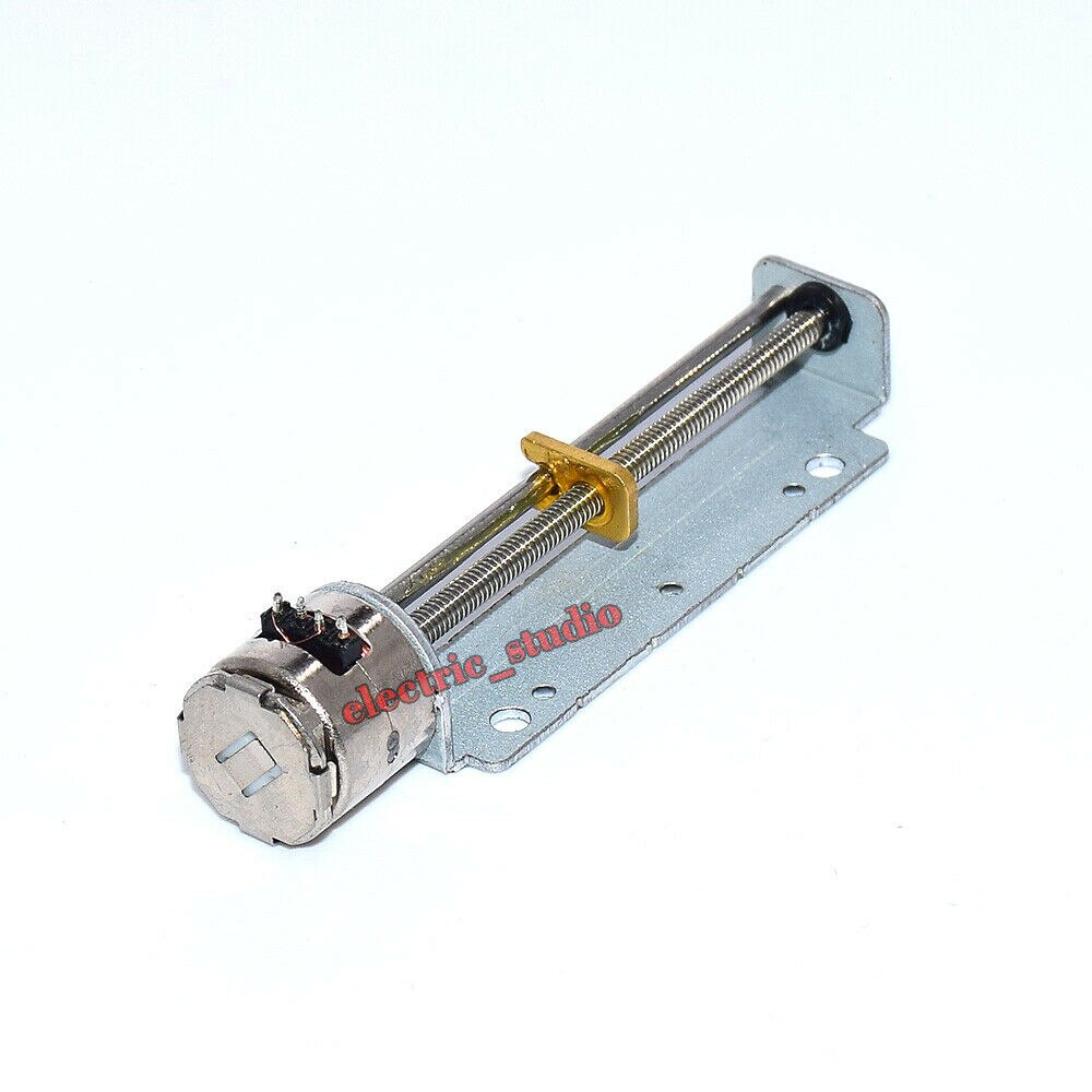 1PC Mini 10mm Stepper Motor 2-Phase 4-Wire Precision Long Linear Screw Stepping Motor Slider Position Block 38mm Stroke 53 Ohms