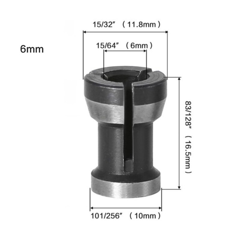 1Pc Collet Chuck Adapter Engraving Trimming Machine Electric Router 6.35mm/8mm/6mm