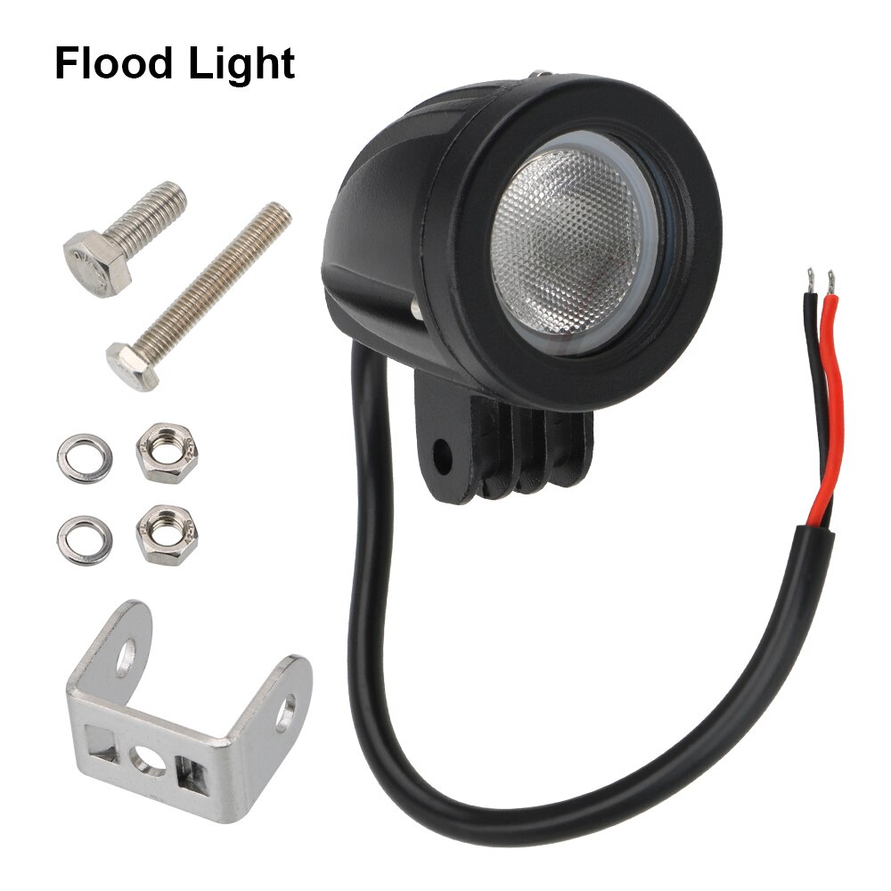 LED Work Light 10W 2 Inch LED Motorcycle Spotlight Flood Light Motorcycle Headlight ATV 4WD AWD 4X4 Off Road Driving Lamp: Floodlight