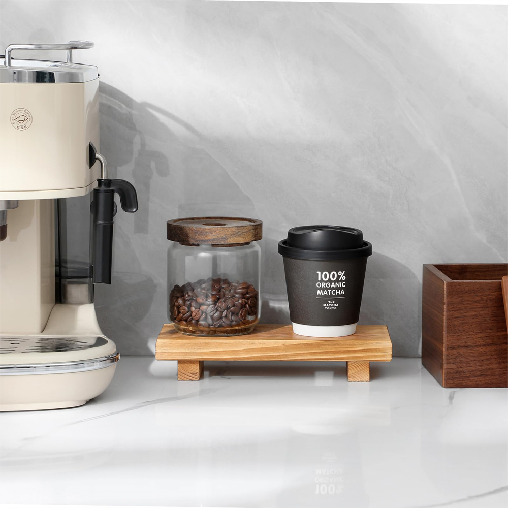 Tresokkelstativ for dekorasjon gårdshus 8.6 cm lite treforhøyer såpestativ fotbrett til stearinlys baderomsbenk