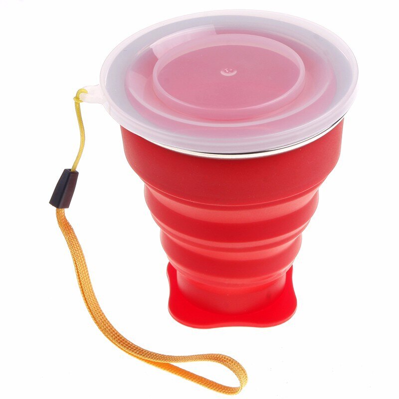 Reizen Siliconen Intrekbare Vouwen Cup Outdoor Telescopische Inklapbare Cups