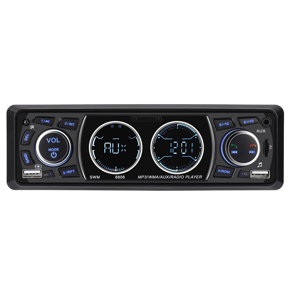 Autoradio  mp3 din stereo-multimedia-player mit bluetooth, fm, aux, fernbedienung, freisprecheinrichtung 1 usb und sd-kartenleser.