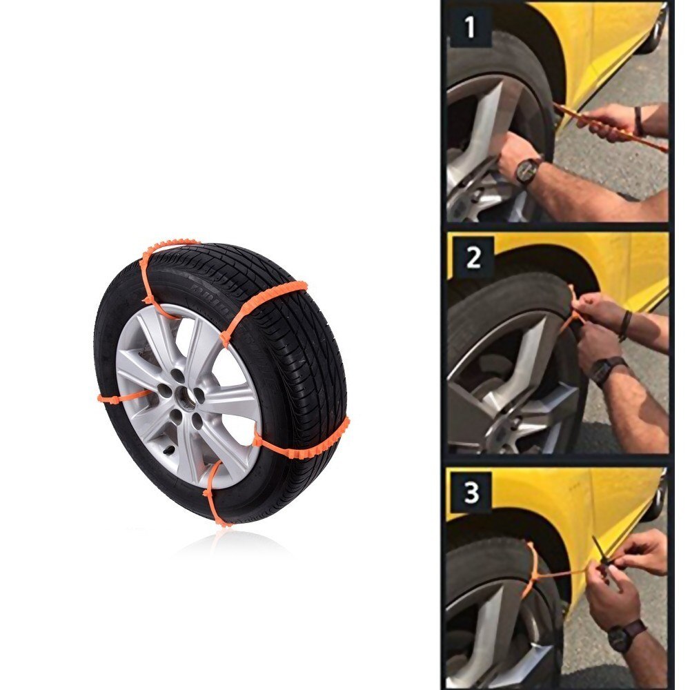 20 stk utendørs snø langrenn knust skjerm fra gudene til anti-skli kjede universal bildekk nødgummi anti-skli