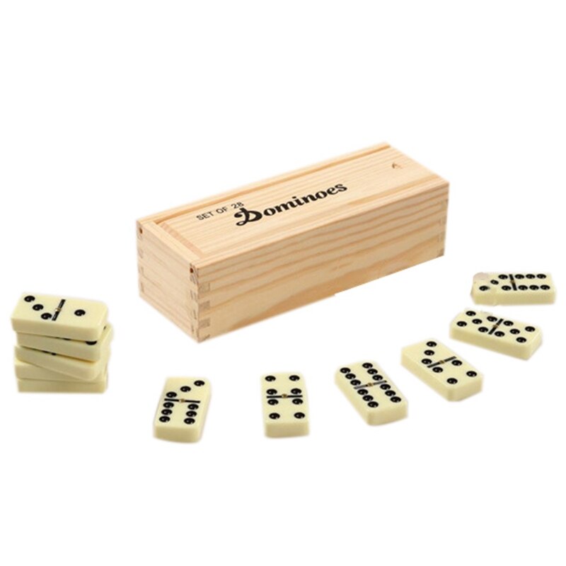 28-teiliges Holz Domino Spiel - Educatives Lernspielzeug Ab 3 Jahren