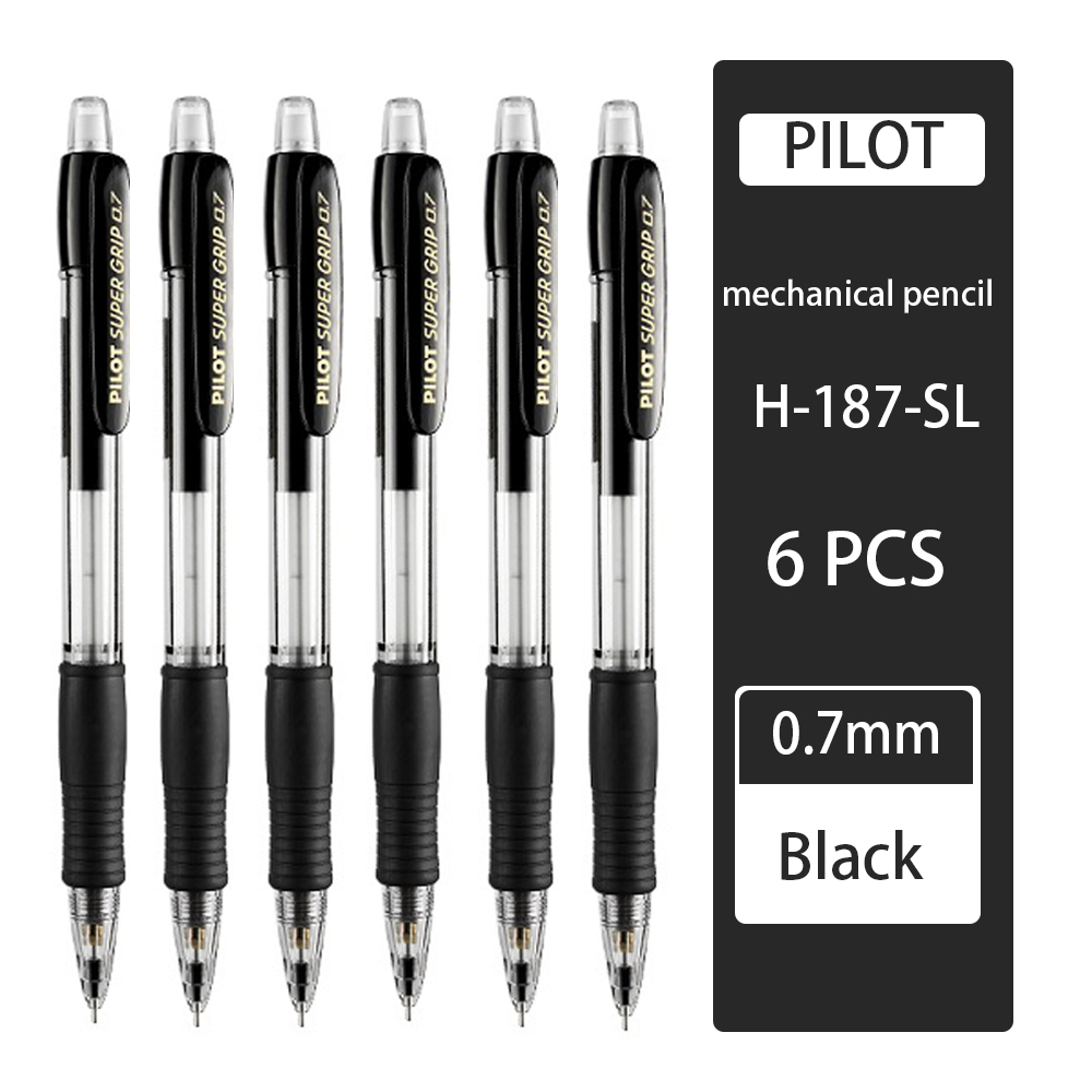 6pcs/lot Mechanical Pencil 0.7 MM JAPAN PILOT H-187-SL office and school stationery 3colors to choose: black