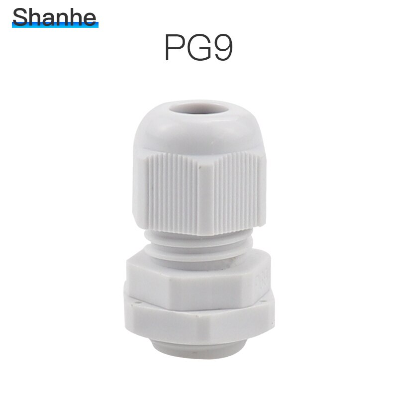 PG9 Nylon Wartel, M16 Wartels Connectoren: WHITE