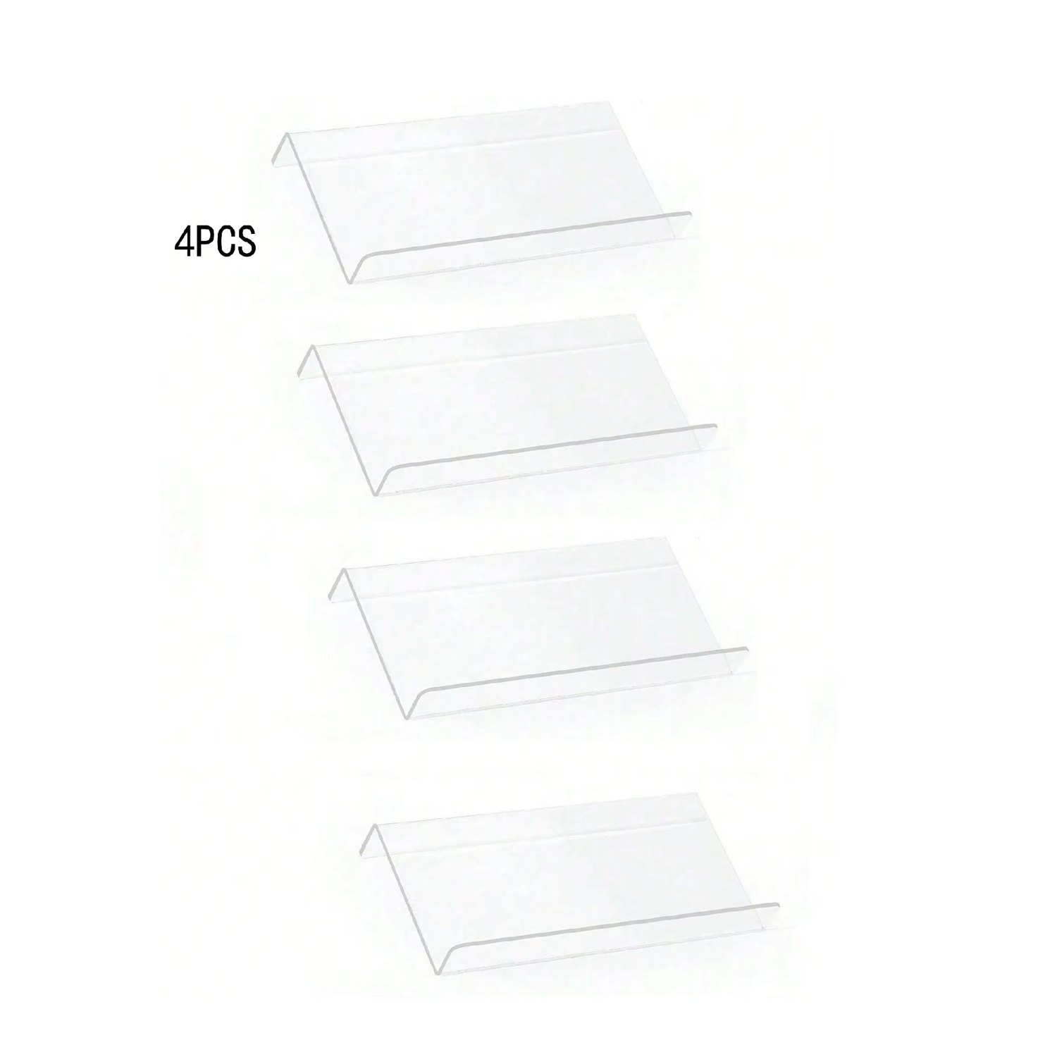 Husfunov Acrylic Spice Drawer Organizer, 4 Tier- 4 Pack Clear Spice