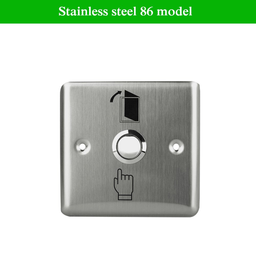 OBO HANDS Metal Door Exit Button Stainless Steel Switch Push Release Alloy with LED Light 86 for Home Access Control Lock System: S S 86
