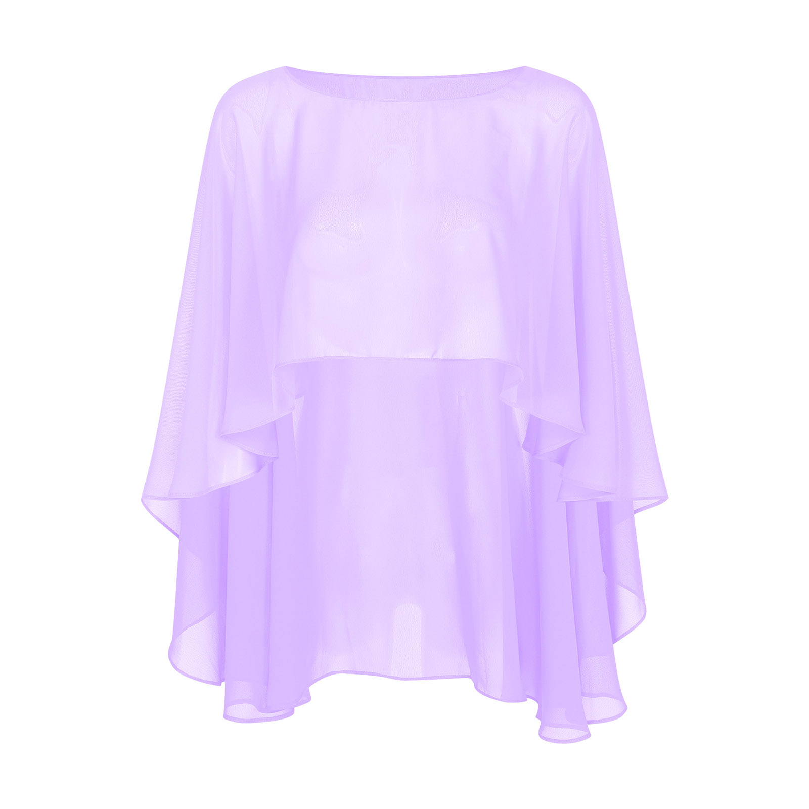 Damer bryllup brudekapper bolero shrug chiffon ensfarget genser langt sjal sjal kveldsfest brudepikekjole cover-up