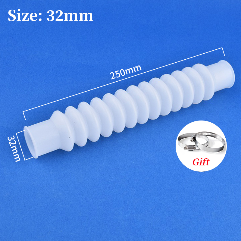 Mangueira ondulada de silicone durável para aquário, 20 ~ 110mm, entrada de tanque de peixes, juntas de saída, mangueira de drenagem de bomba de água de aquário, acessórios de mangueira: Prateado