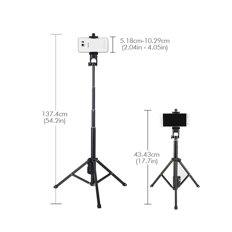 Bluetooth Selfie Stick with Tripod Monopod for iPhone Xiaomi Samsung Android Phones Cameras Mounts Holder for Video Bloggers