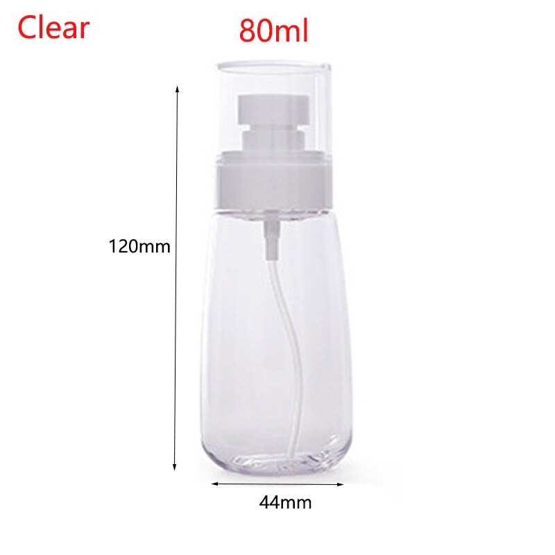30/60/80Ml Draagbare Parfum Spray Fles Plastic Hervulbare Parfumflesjes Transparante Lege Spray Fles Cosmetische Container: Clear 80ml