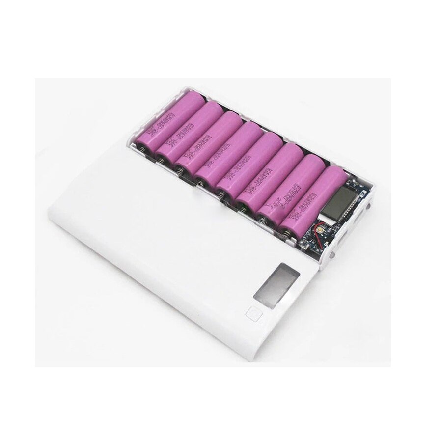 Portable External DIY 8x18650 Power Bank Case LED Display 4x18650 Battery Storage Box Without Battery For Iphone Android Phone