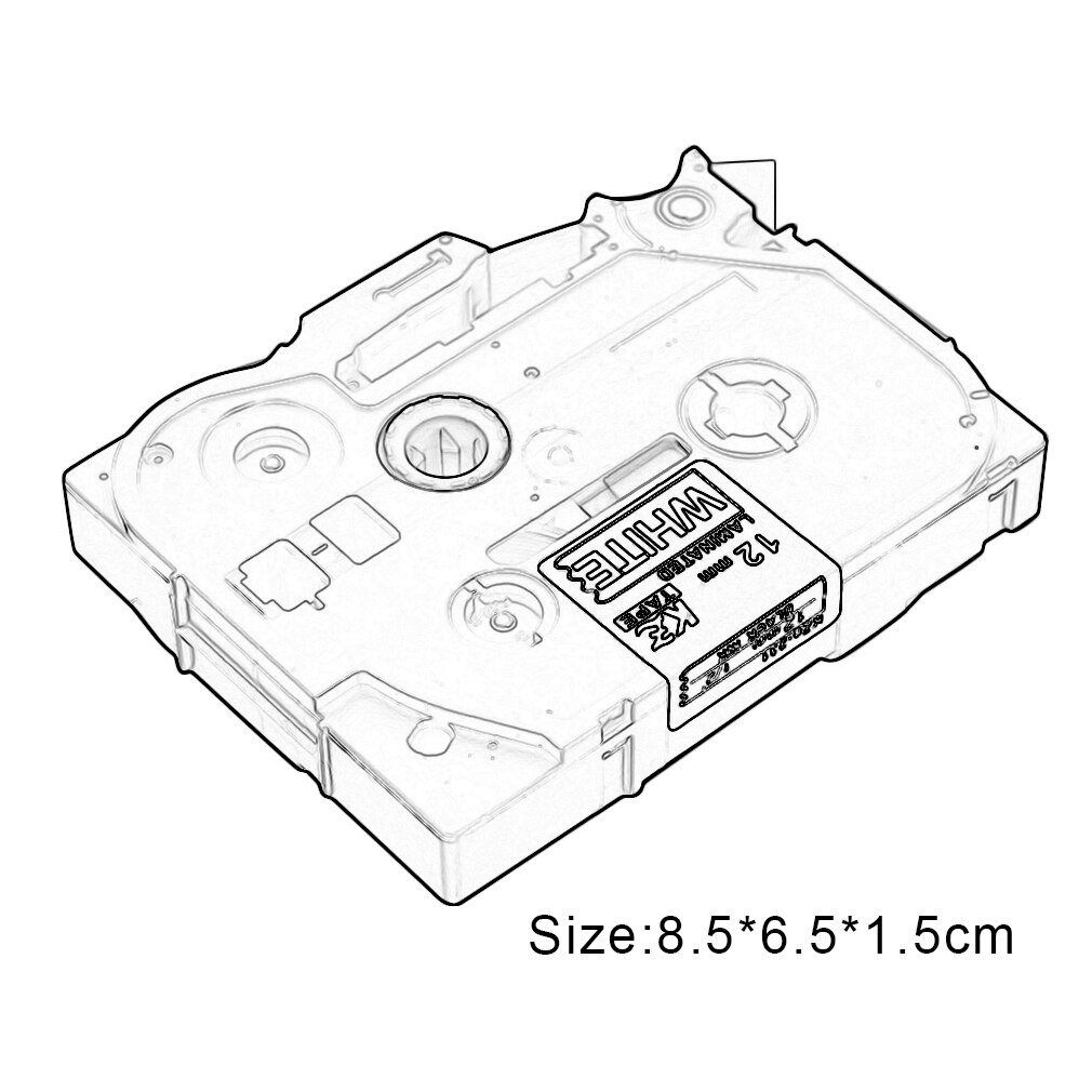 Kze-231 Black On White 12MM Label Maker Tape Universal Lable Tape Compatiable For Brother P-TOUCH Cartridge