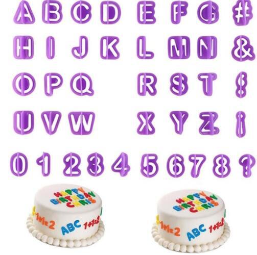 40 Pcs Alfabet Letter Nummer Fondant Cake Biscuit Bakvorm Cookie Cutters postzegels kerst cookie cutters Bakvormen Gereedschap