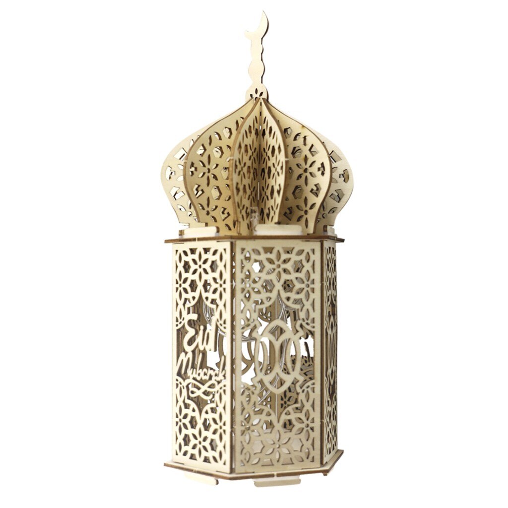 1Pc Moslim Festival Licht Ramadan Eid Mubarak Decoraties Voor Home Led Hout Lichten Eid Mubarak Decor Islam Party levert