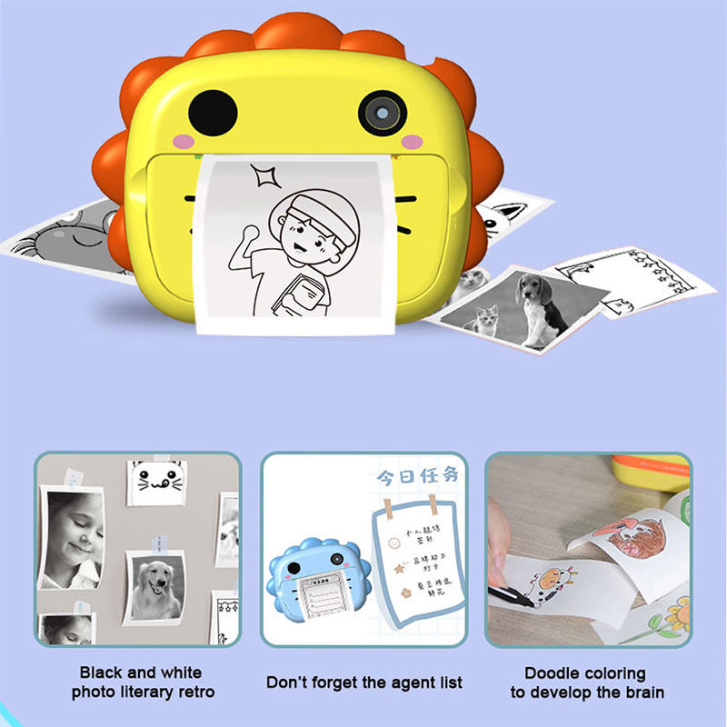 Fotocamera per bambini WIFI stampa istantanea fotocamera stampante termica Wireless WIFI telefono stampante 32GB Card 1080P HD giocattolo per fotocamera digitale per bambini