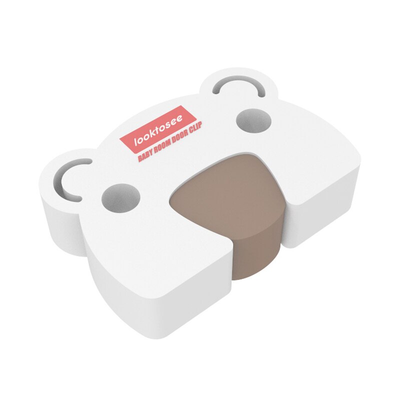 Topes de puerta de seguridad para niños y bebés, topes de seguridad gruesos con dibujos animados, Protector de dedo antipellizco: S1 White Stopper