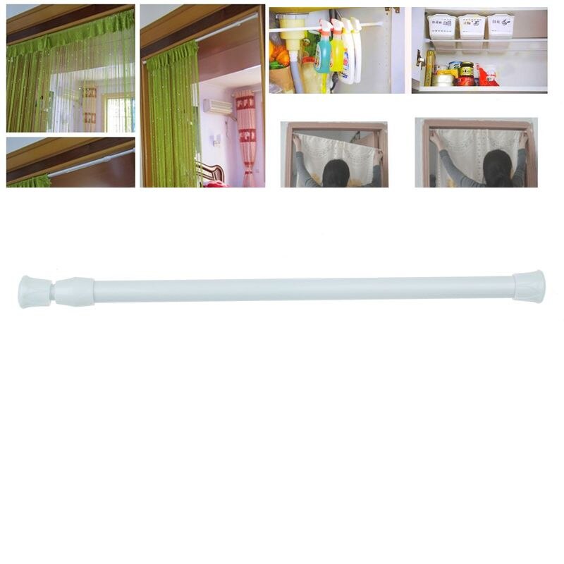 Justerbara 30-50cm runda dusch/garderob gardin hängande stavar voile utdragbara pinnar hushåll teleskopisk stolpehängare  #25