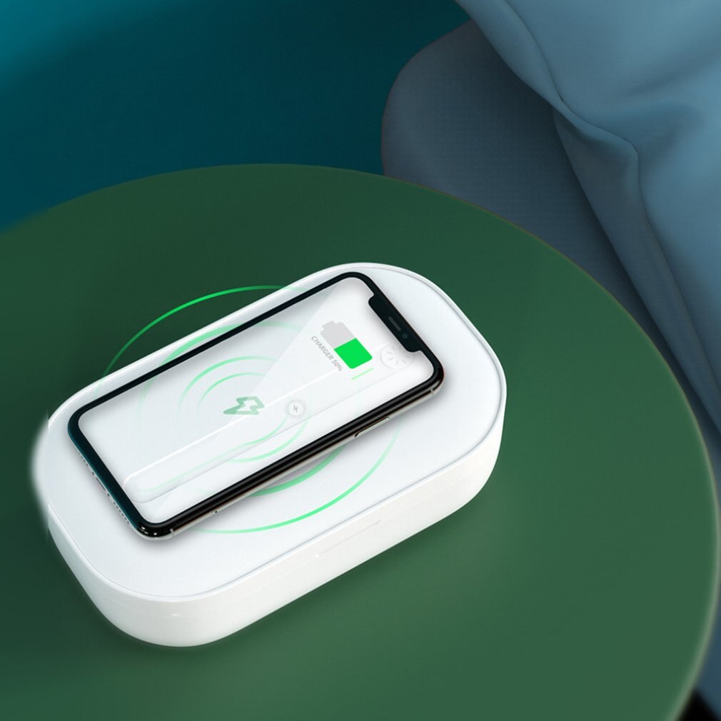 UV Mobile Phone Disinfection Box Wireless Charging Disinfection Box Ultraviolet UVC Sterilization Box Jewelry Disinfection Box