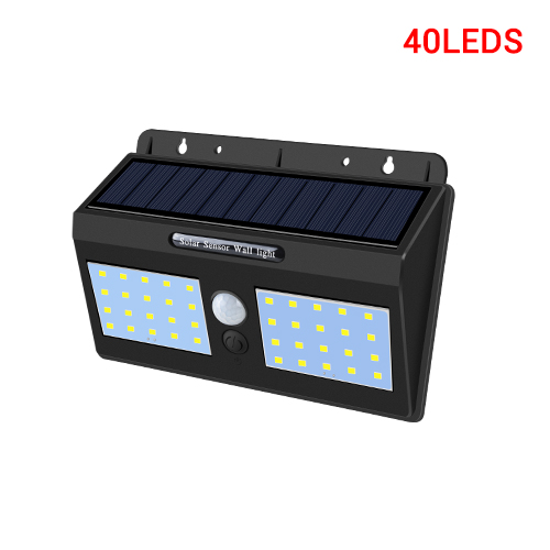 80 LED/100 LED Solar Light Outdoor Solar Lamp PIR Motion Sensor Wall Light Waterproof Solar Sunlight Powered Garden Street light: Type 4 40LEDs / 1 Pieces