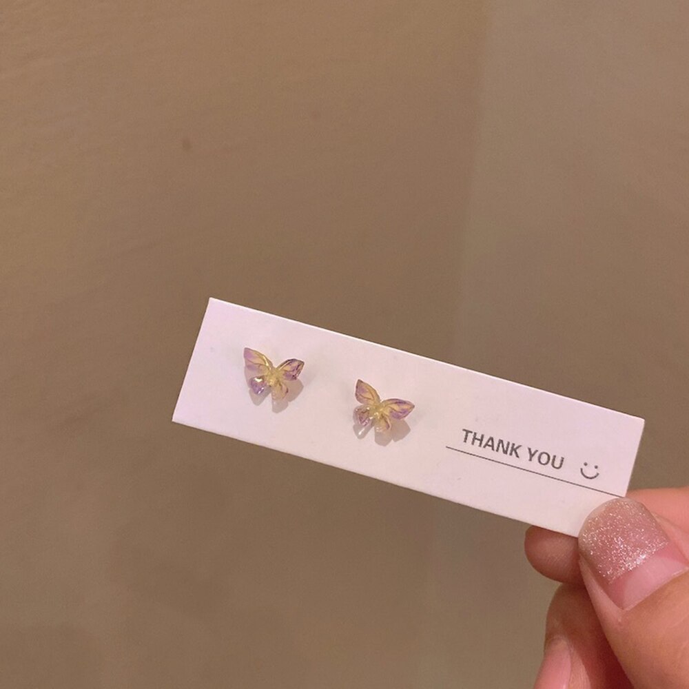2022 Y2K Esthetische Punk Stijl Vloeibare Vlinder Earring Voor Vrouw Koele Metalen Vlinder Oorbellen Sieraden: A7