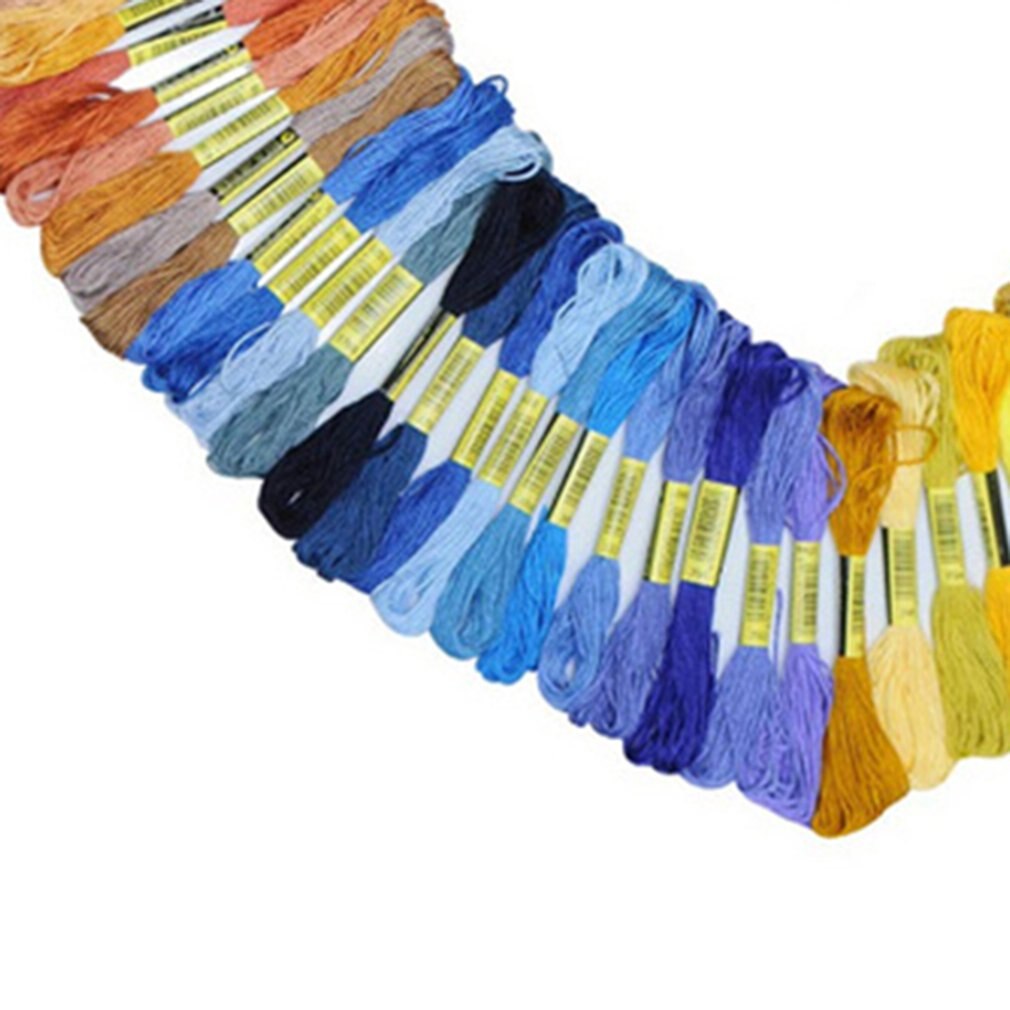 50/100 Colors Cross Stitch Thread Polyester Cotton Embroidery Thread Rainbow Color Hand Embroidery Braided Thread In Stock