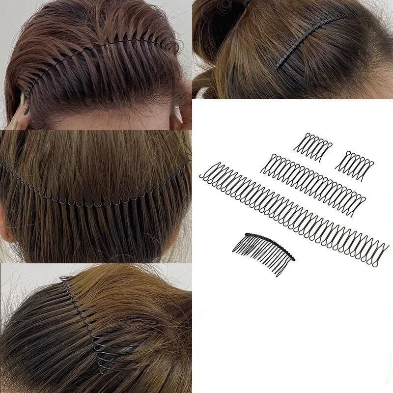 Horquilla Invisible para el pelo roto para mujer, herramientas estilo Tiara, rollo curvo, flequillo de aguja, peine de inserción fija, accesorios de estilismo