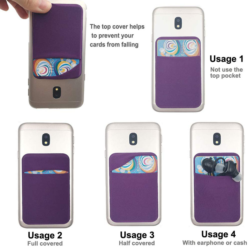 Tarjetero para teléfono móvil, pegatina de bolsillo, funda para tarjeta, adhesivo, billetera para iPhone 16, 15, 14, Samsung, Xiaomi, Huawei, teléfonos inteligentes
