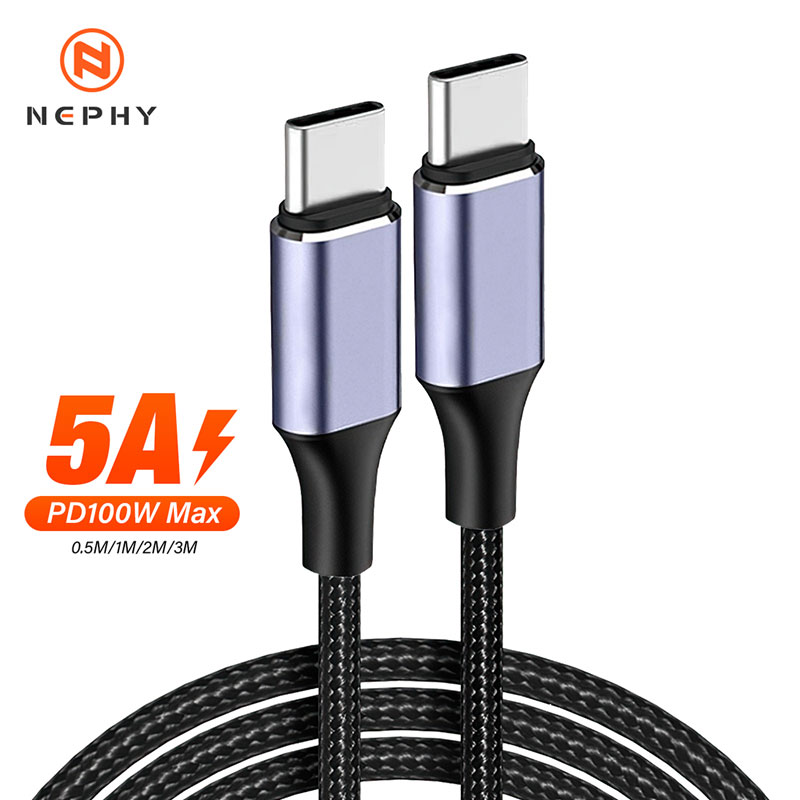 100W USB C To USB Type C Cable For iPhone 16 15 Plus Pro max USB C PD Fast Charger Cord USB-C Type-c Cable For Macbook Pro 1M 3M