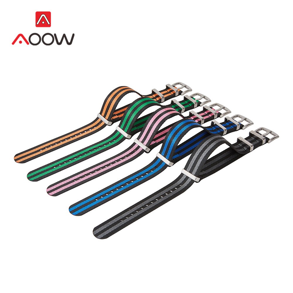 Heavy duty nylon nato horlogeband 20mm 22mm zulu band roestvrijstalen gesp heren vervangende armband horloge accessoires