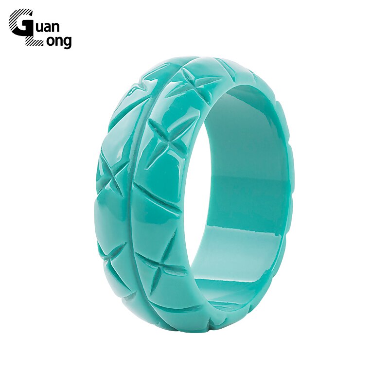 GuanLong Resin Crafts Jewelry Bangles Pulseiras For Women High Street Show Bracelet