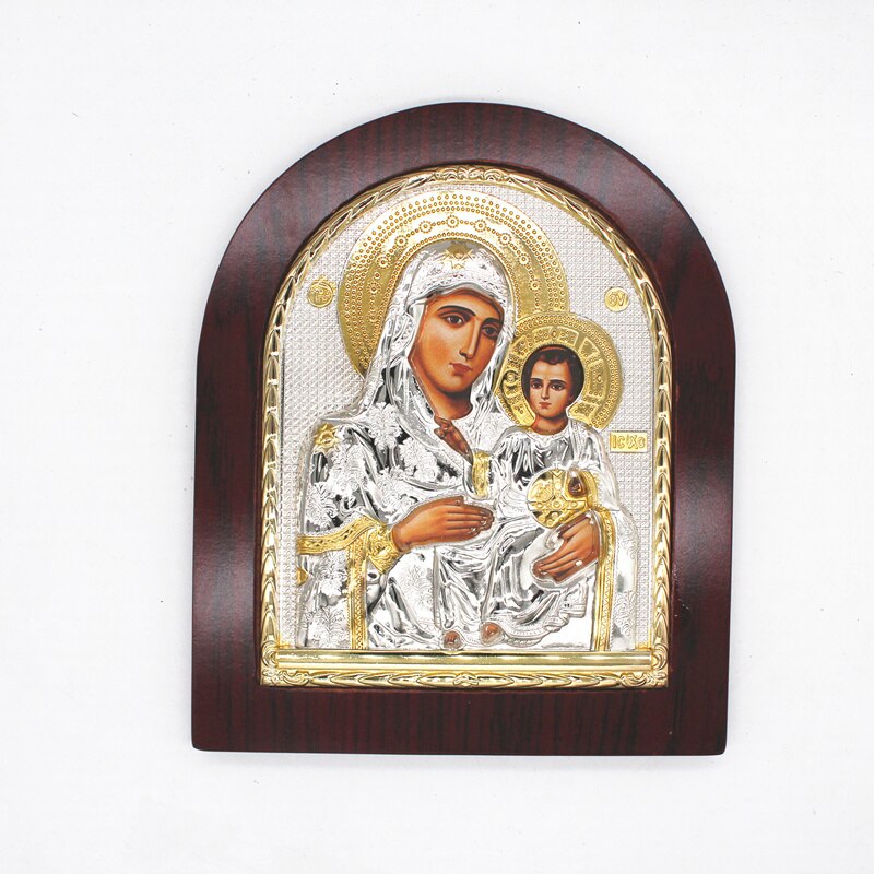 Ortodokse ikoner kirke pektpral boligindretning katolsk relice håndværk jomfru mary ikon ortodoks religiøs: Burgunder