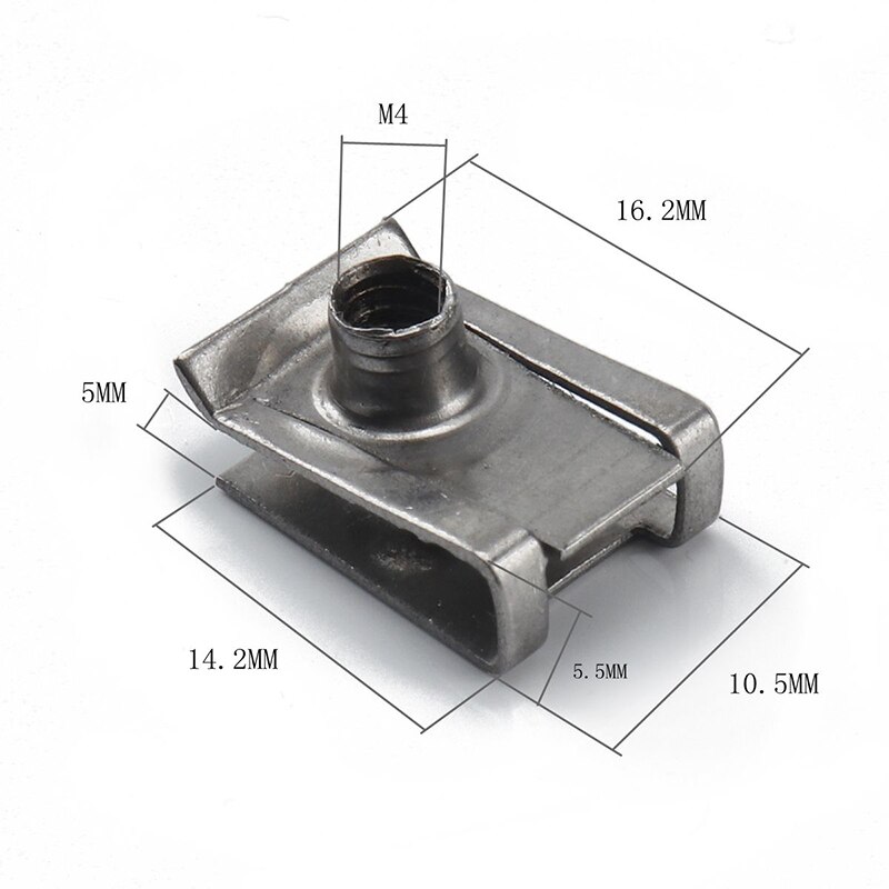 10pcs M4/M5/M6/M8 U Nuts Speed Clip Fastener Assorted Kits 304 Stainless Steel U-shaped Clip Chimney Nut For Motorcycle Car: M4